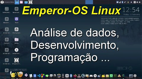 Emperor-OS Linux mais de 200 aplicativos ferramentas importantes de programação e ciência de dados