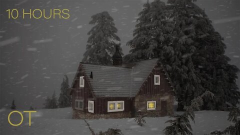 Blizzard at the Cabin | Howling wind and blowing snow for Relaxing| Study| Sleep| Winter Ambience V8