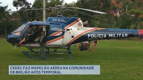 CEDEC faz inspeção aérea na comunidade de brejão após temporal