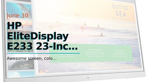 HP EliteDisplay E233 23-Inch Screen LED-Lit Monitor Silver (1FH46AA#ABA)