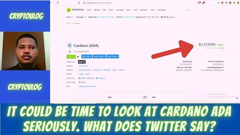 It Could Be Time To Look At Cardano ADA Seriously. Is Cardano To 1$ Even Possible?