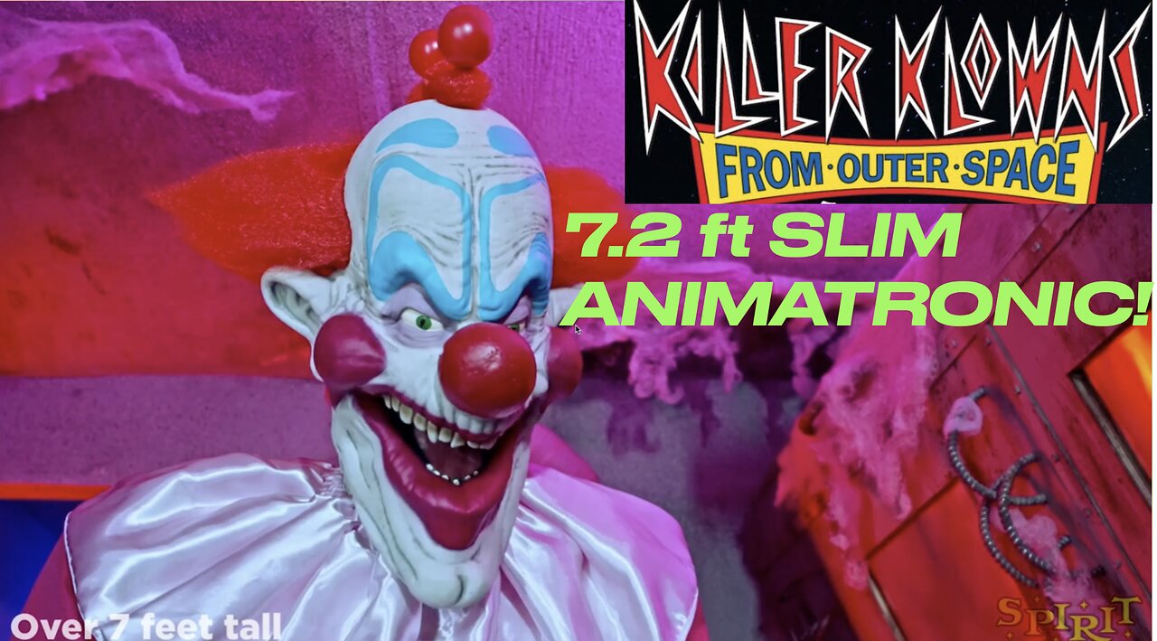 SPIRIT HALLOWEEN 2023 Sneak peek SLIM from Killer Klowns from Outer Space! (New animatronic)