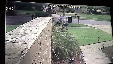 TRUMP SIGN RAN OVER BY LANDSCAPER FLORIDA