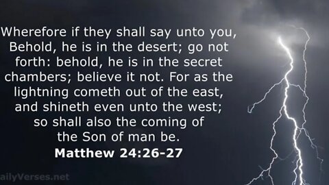 🔵 PROPHECY OF THE DAY: LIKE LIGHTNING COMETH OUT OF THE EAST