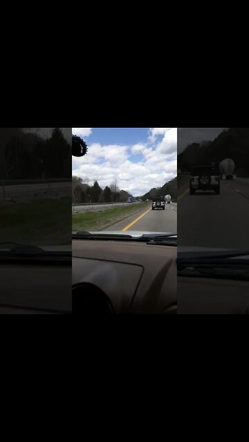 Flipped Car on I-75 Southbound Lane April 7, 2022