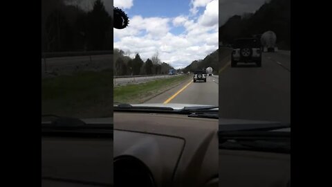 Flipped Car on I-75 Southbound Lane April 7, 2022