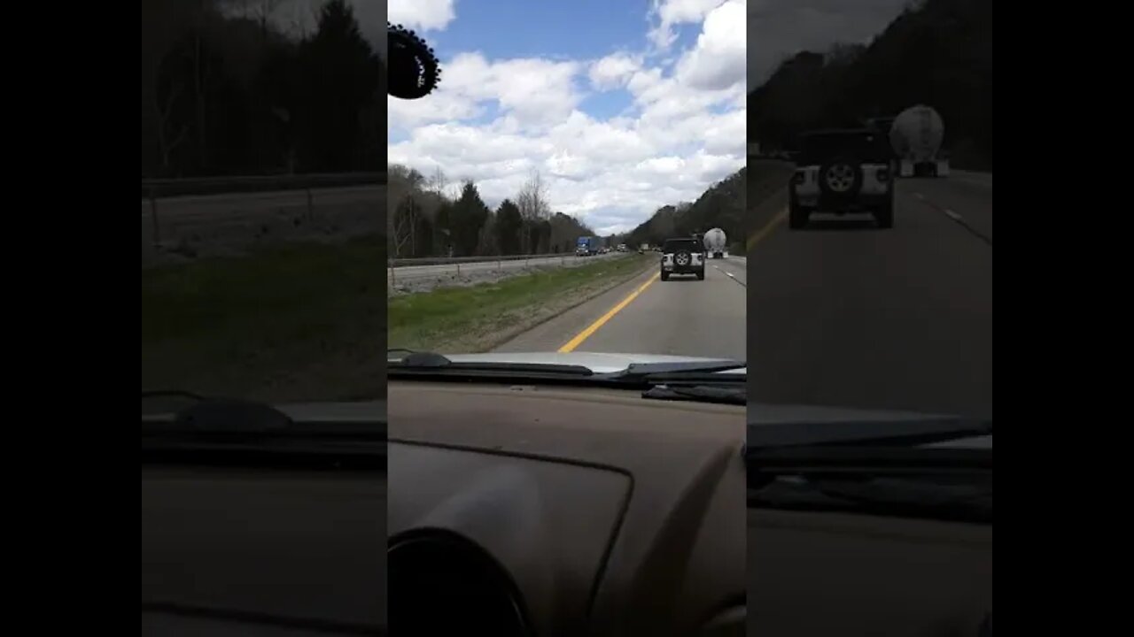 Flipped Car on I-75 Southbound Lane April 7, 2022