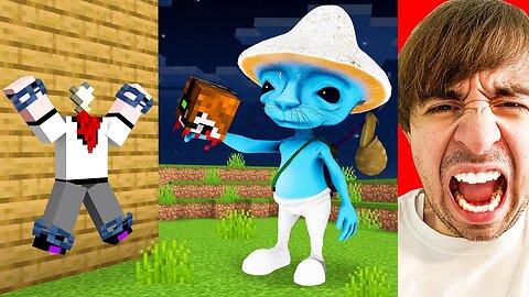 I Trolled Him With Smurf Cat in Minecraft!