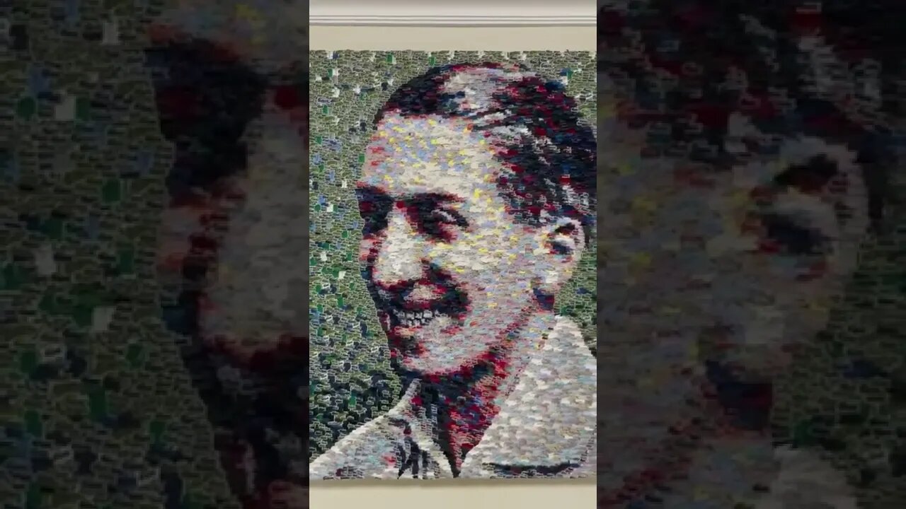 Using only Lacoste logos to create artwork of René Lacoste. Art by Deniz Sağdıç