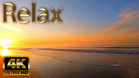 Beautiful Beach Sunrise - Wave Sounds - Not Looped