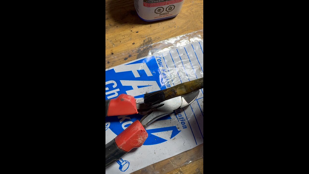 Bluing an old pair of wire cutters