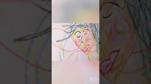sketching faces #crayon #oilpastel #intuitiveart