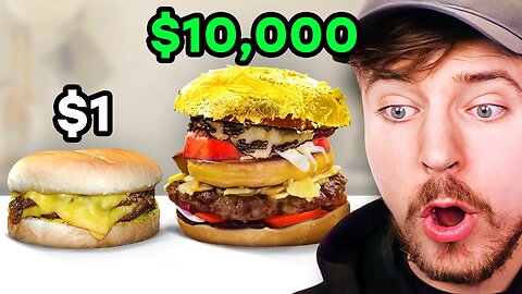 $1 Burger vs $10,000 Burger! | Life hacks | Mrbeast | Experiment
