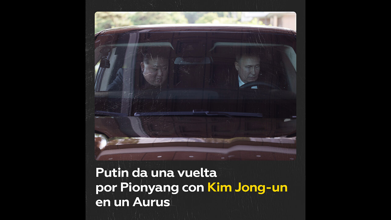 Publican imágenes de Putin y Kim Jong-un dando una vuelta por Pionyang en un Aurus