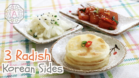 3 Korean Side Dishes Series #14 - Radish (반찬) | Aeri's Kitchen