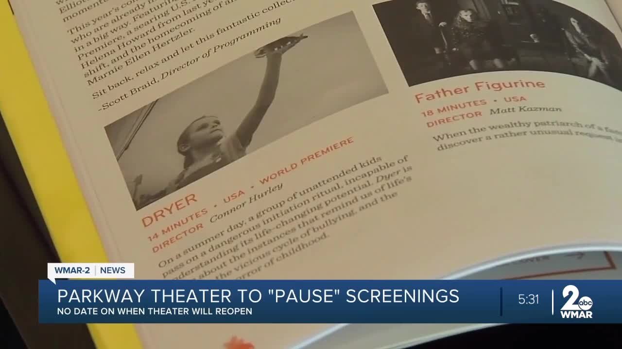 Baltimore Parkway Theater to "pause screenings