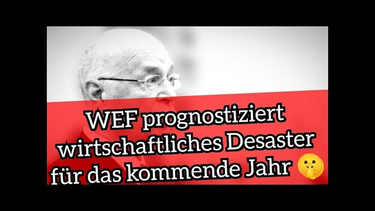 WEF prognostiziert wirtschaftliches Desaster für das kommende Jahr 🤫@Ignaz Bearth🙈