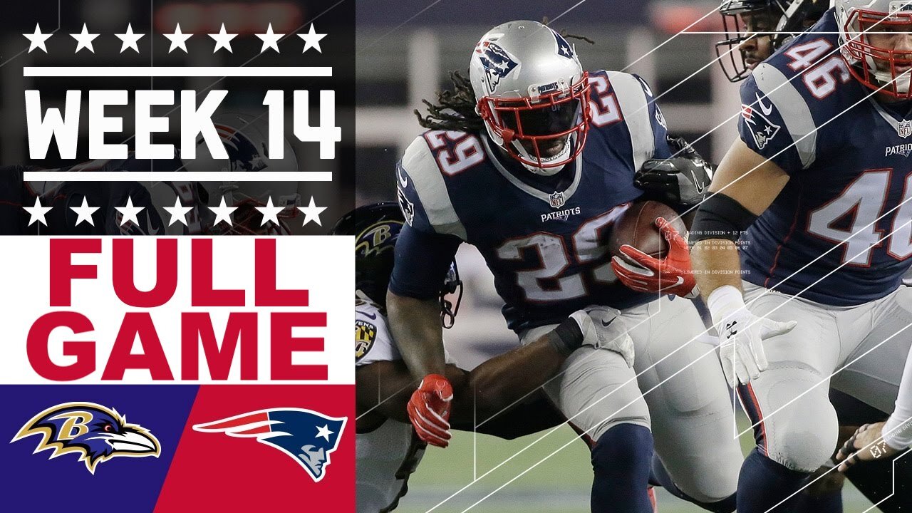 Patriots vs Ravens FULL GAME - NFL Week 14 2016 (MNF)