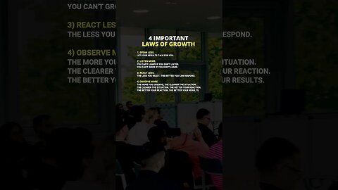 4 important laws of growth