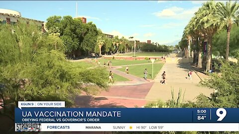 UArizona mandating COVID shots for employees