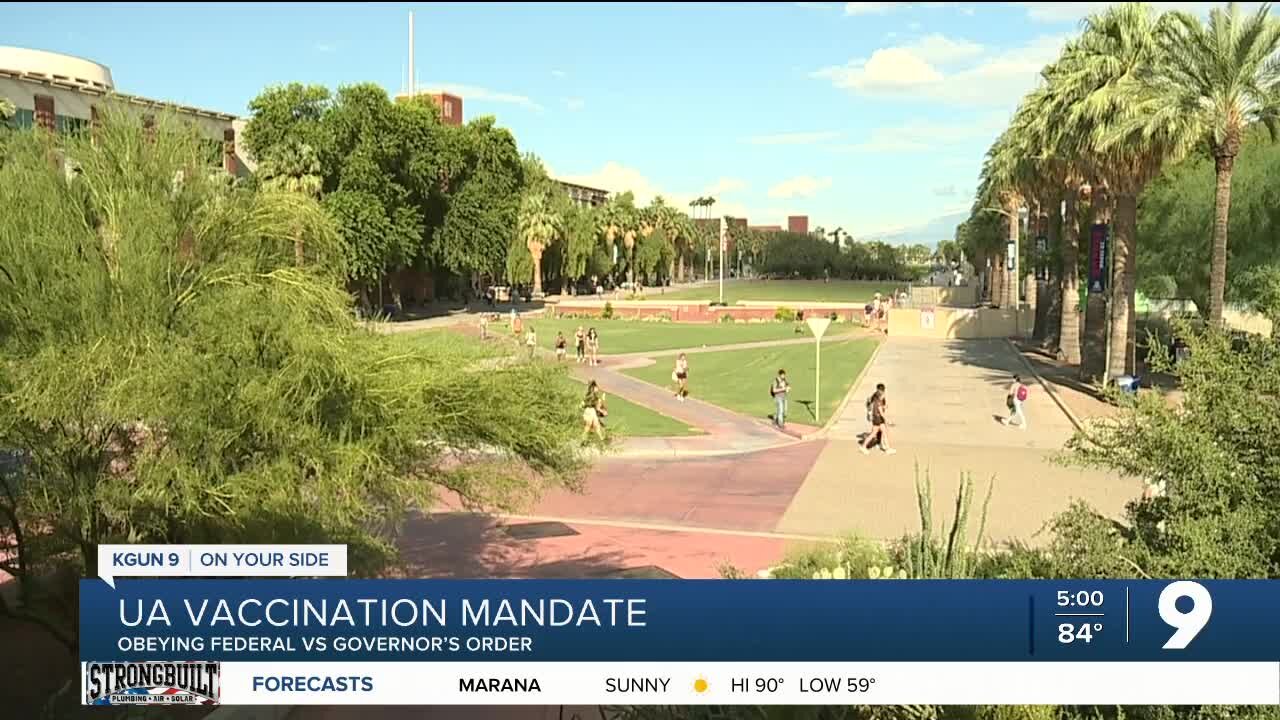 UArizona mandating COVID shots for employees