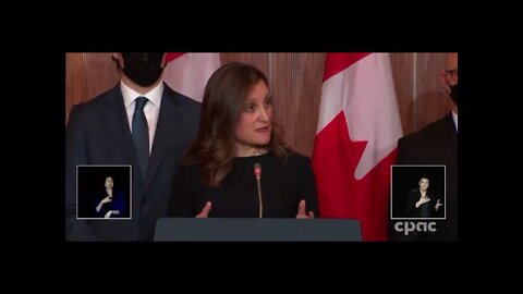 Freeland Suggests Frozen Accounts Can Be Released If You Stop Protesting The Government