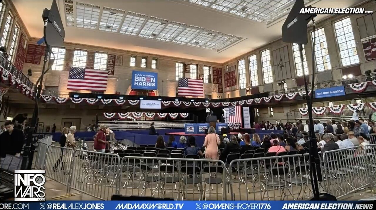 Biden And Harris Speak In Front Of A Tiny Crowd In Philadelphia Can’t Fill High School Gymnasium