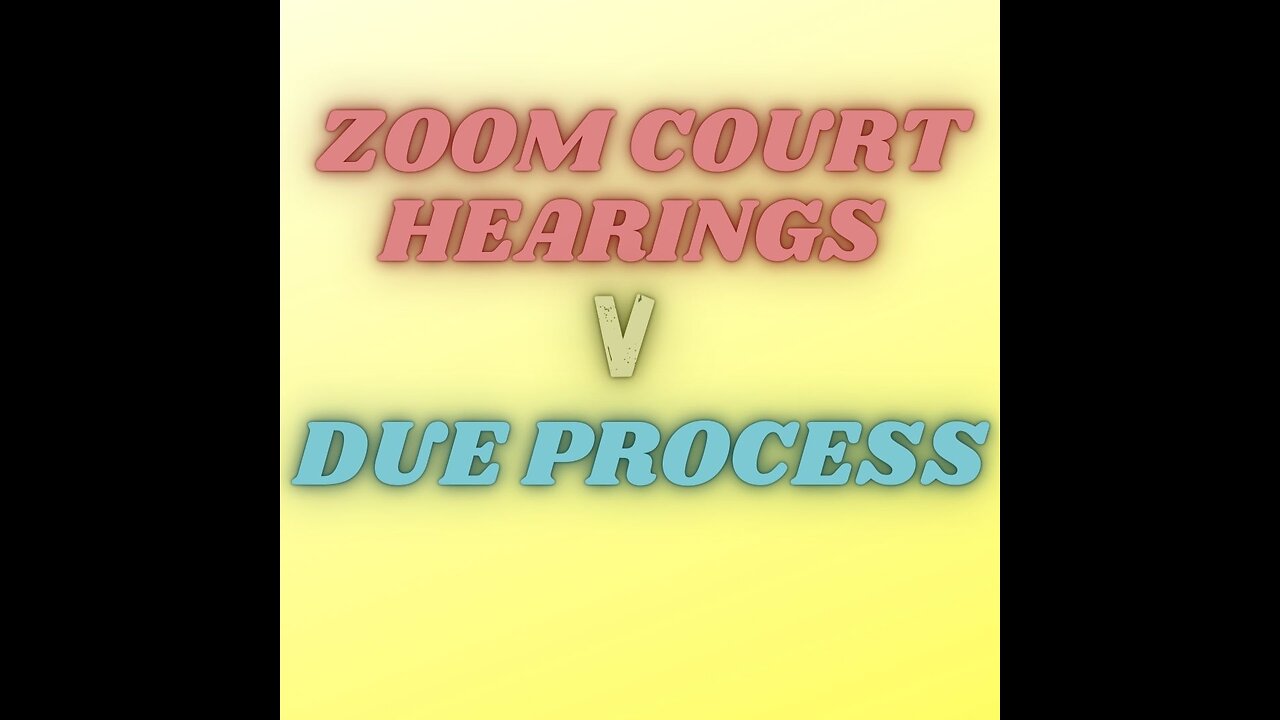 2Zoom Hearing, Seperation of Powers, Applicability of Executive Orders and Your Power.