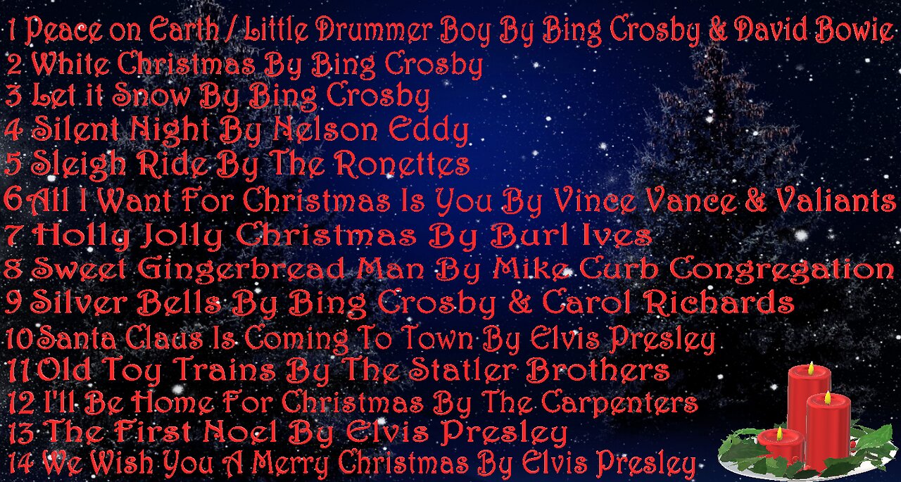 Merry Christmas Song Playlist - Elvis Presley - Bing Crosby - The Carpenters - Christmas Music