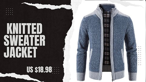 Men Knitted Sweater Jacket