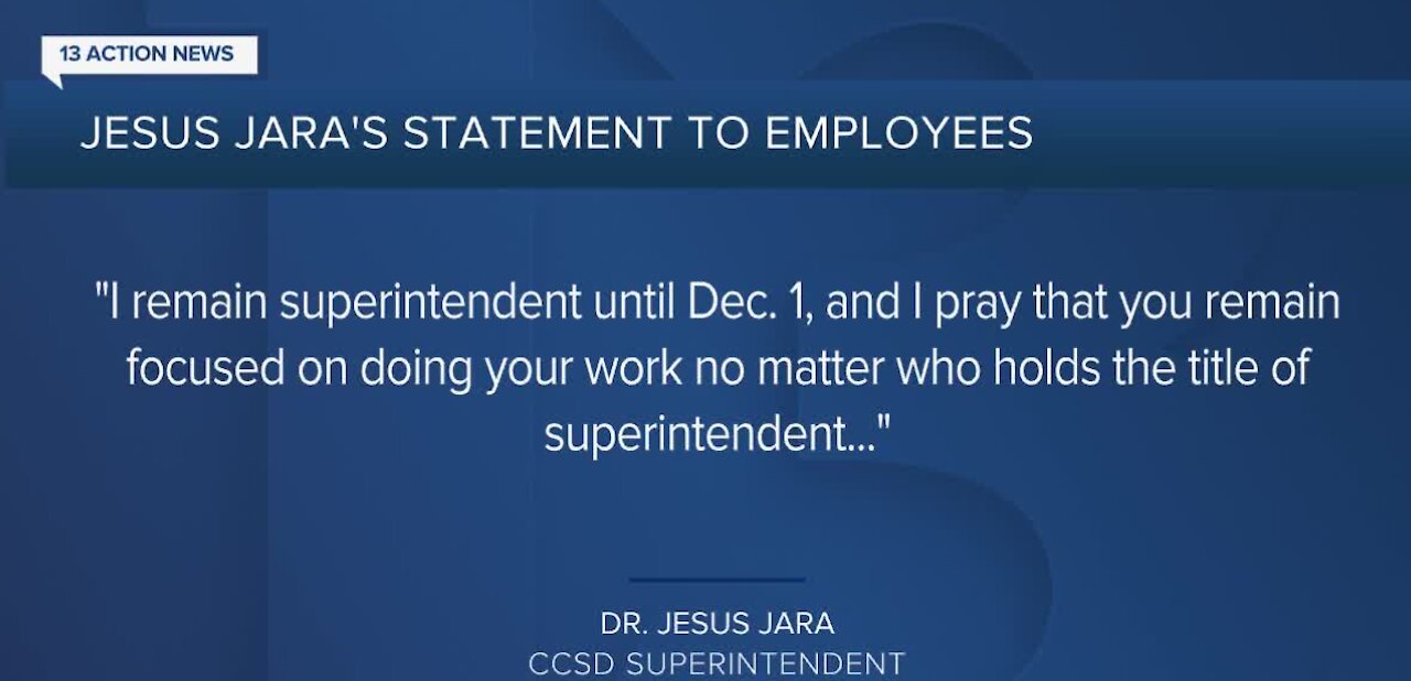 CCSD Superintendent Jara says he will stay until Dec. 1