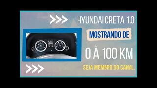 Hyundai Creta 1.0 Turbo mostrando o 0 a 100.