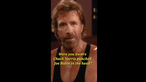 Chuck Norris Punched President Joe Biden in the head!