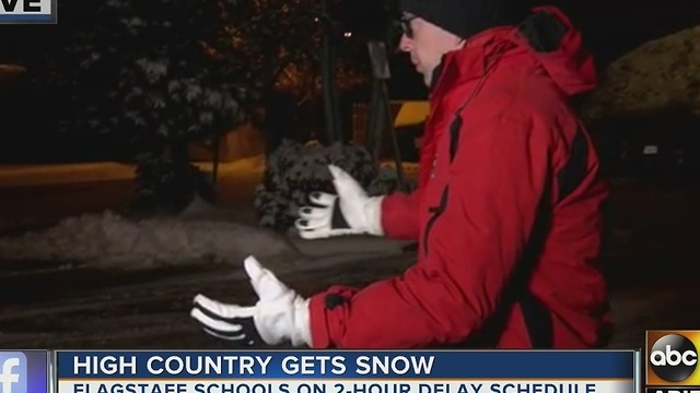 Live in Flagstaff: Schools delayed two-hours due to snowy conditions