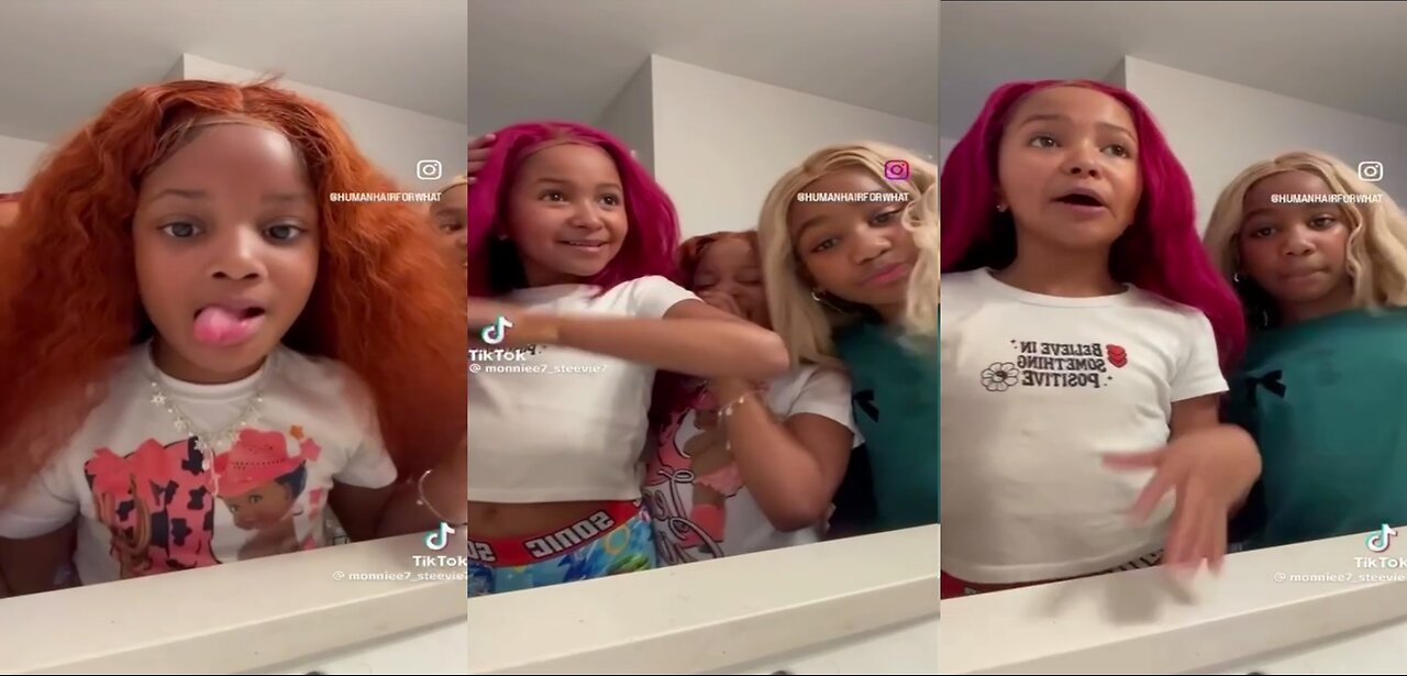 Black Girls Trying On Wigs! Single Black Mothers Teach Hoodrat/Whore Behavior!