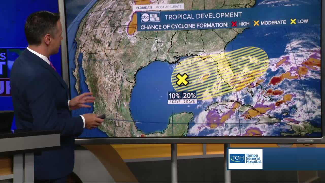 Low-pressure system in Gulf with low formation chances will bring rain to Florida