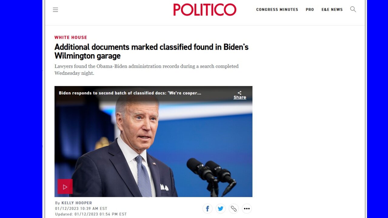 Biden Says Additional Classified Documents Were Locked in his Delaware Garage