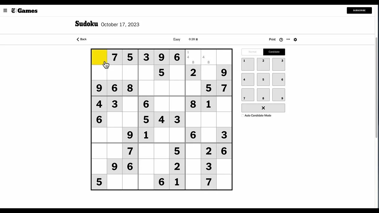 Conquer Sudoku Challenges, Even with a Fever - 2023 Easy Edition! (2023 10 17)
