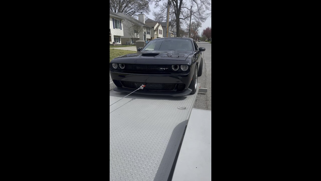 Using my new winch on my Hellcat
