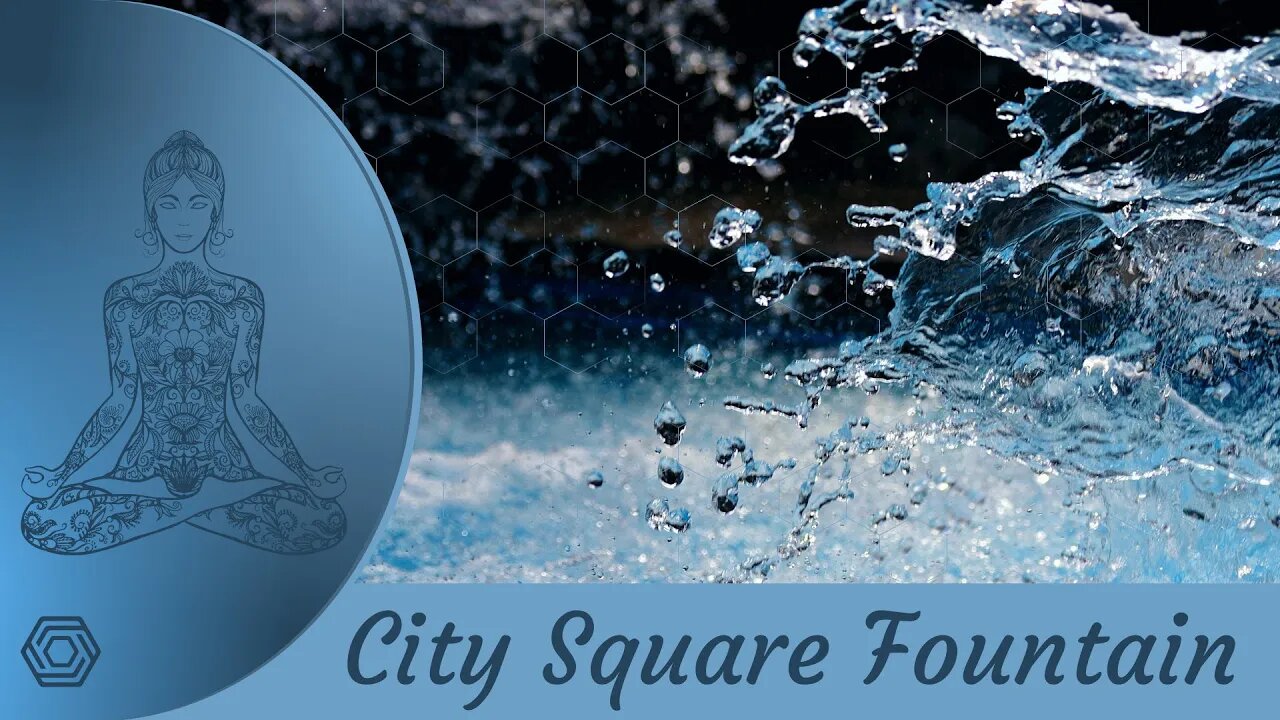 City Square Fountain Birds Ambient Sounds - Relax Study Focus Sleep