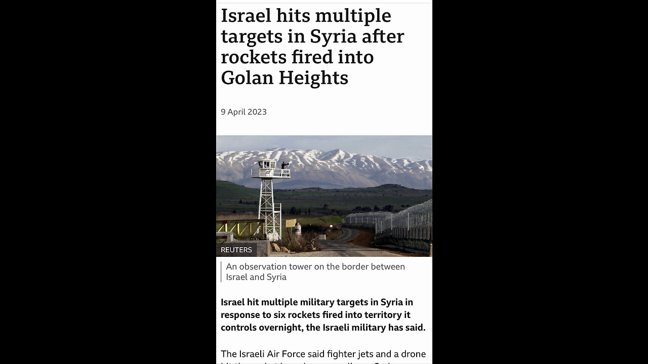Israel Syria Tawain China America tensions!..