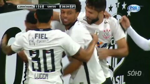 Os Gols do Jogo Corinthians 1 x 0 Santos Brasileirão 01 06 2016