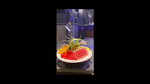 beautiful fruit decoration plate