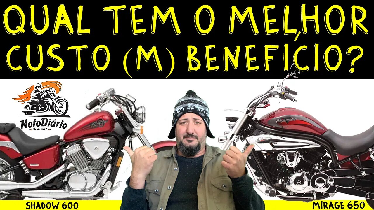 Shadow 600 ou Mirage 650. Qual MOTO tem melhor CUSTO Benefício? Americano Responde