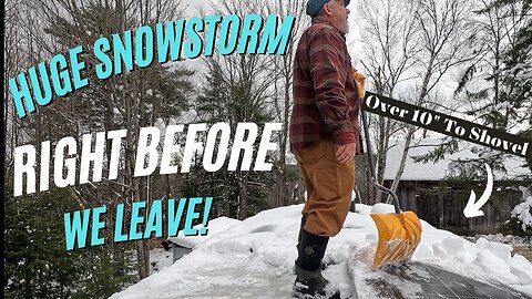 Shoveling Snow Off The RV After a Thanksgiving Day Blizzard! Full-Time RV Life Here We Come!