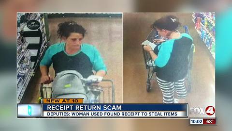 Woman scams Wal-Mart with receipt she found