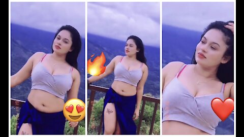 Cute 🔥 and sexy ❤️ girl doing a romantic act 🥰