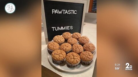 10-year-old Yaqub Brim helps his mom with their dog treat company