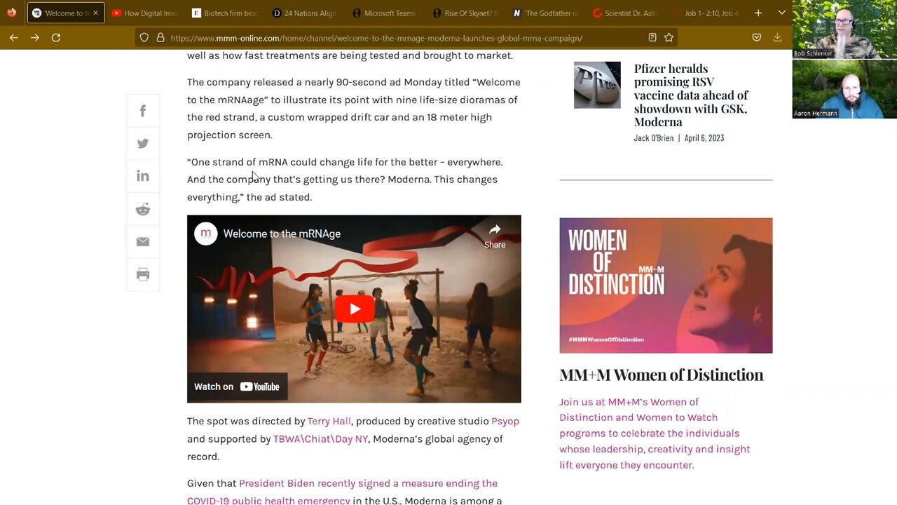 The Red Thread of Moderna (mRNAge) - the line of Antichrist! Plus more news and the scriptures