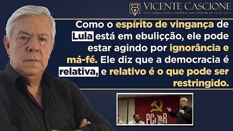 A DEMOCRACIA RELATIVA DE LUL4 NÃO É DEMOCRACIA NENHUMA.
